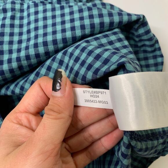 J Crew Shirts Mens XL Black Emerald Slim Untucked Flex Washed Check Button Down - Picture 6 of 10